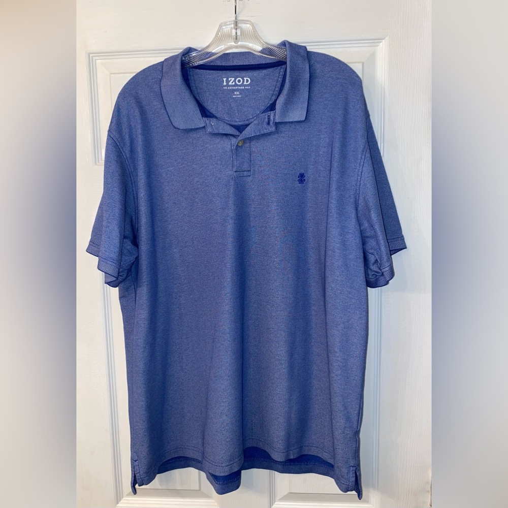 Izod Men’s Short Sleeve Polo. Size XXL. Blue